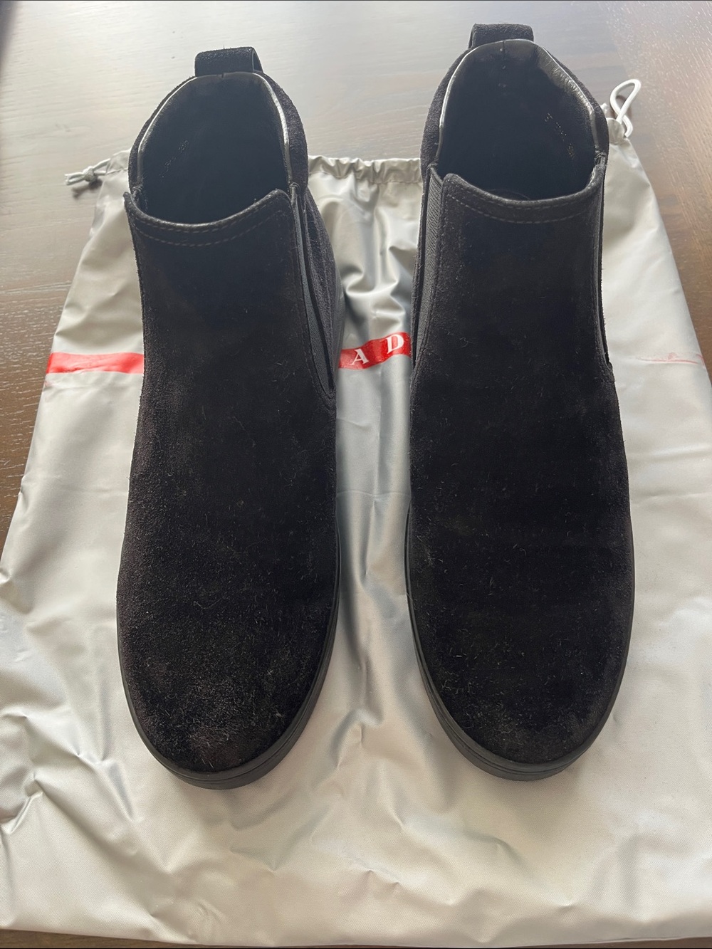 Prada Black Suede Women's Chukka Boots